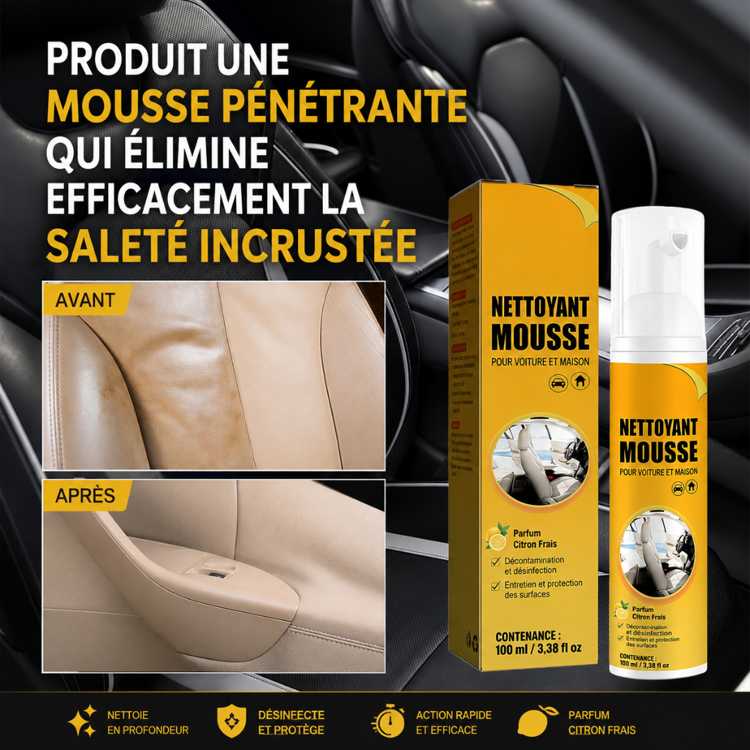 Nettoyant Mousse Multifonctionnel pour Voiture, Maison, Cuisine ...